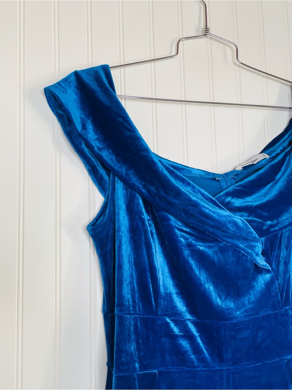 Jasambac Velvet Off The Shoulder Hi Low Dress - Picture 5 of 8